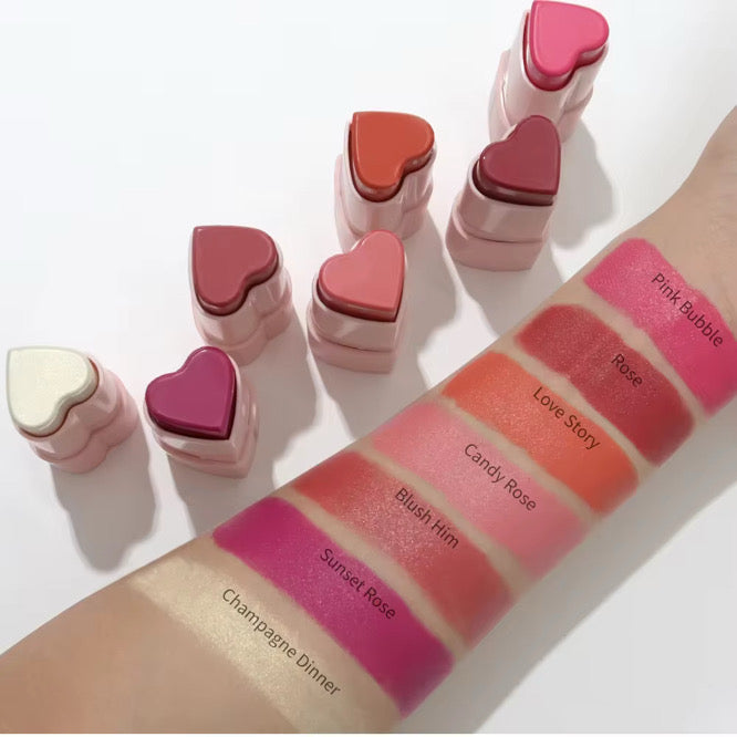 Heart blush stick