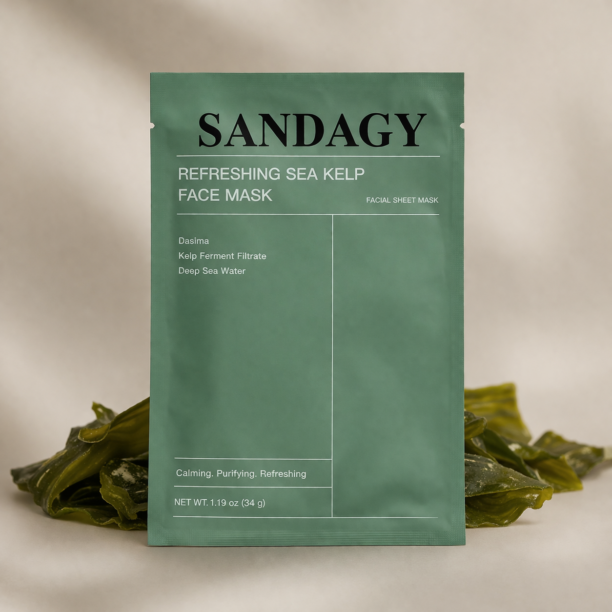 Sandagy calm Reset Sea Kelp Face Mask - Hydrating & Skin Barrier Repair