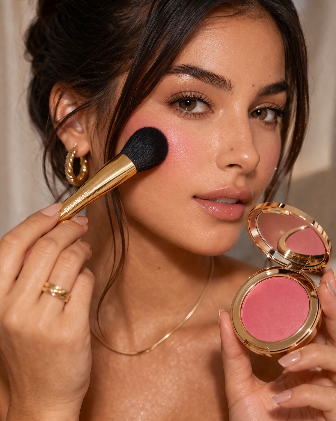 Sandagy Golden FX Blush Powder - Soft Matte Radiant finish