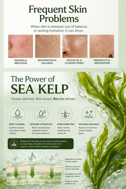 Sandagy  calm Reset Sea Kelp  Face Mask - Hydrating &amp; Skin Barrier Repair