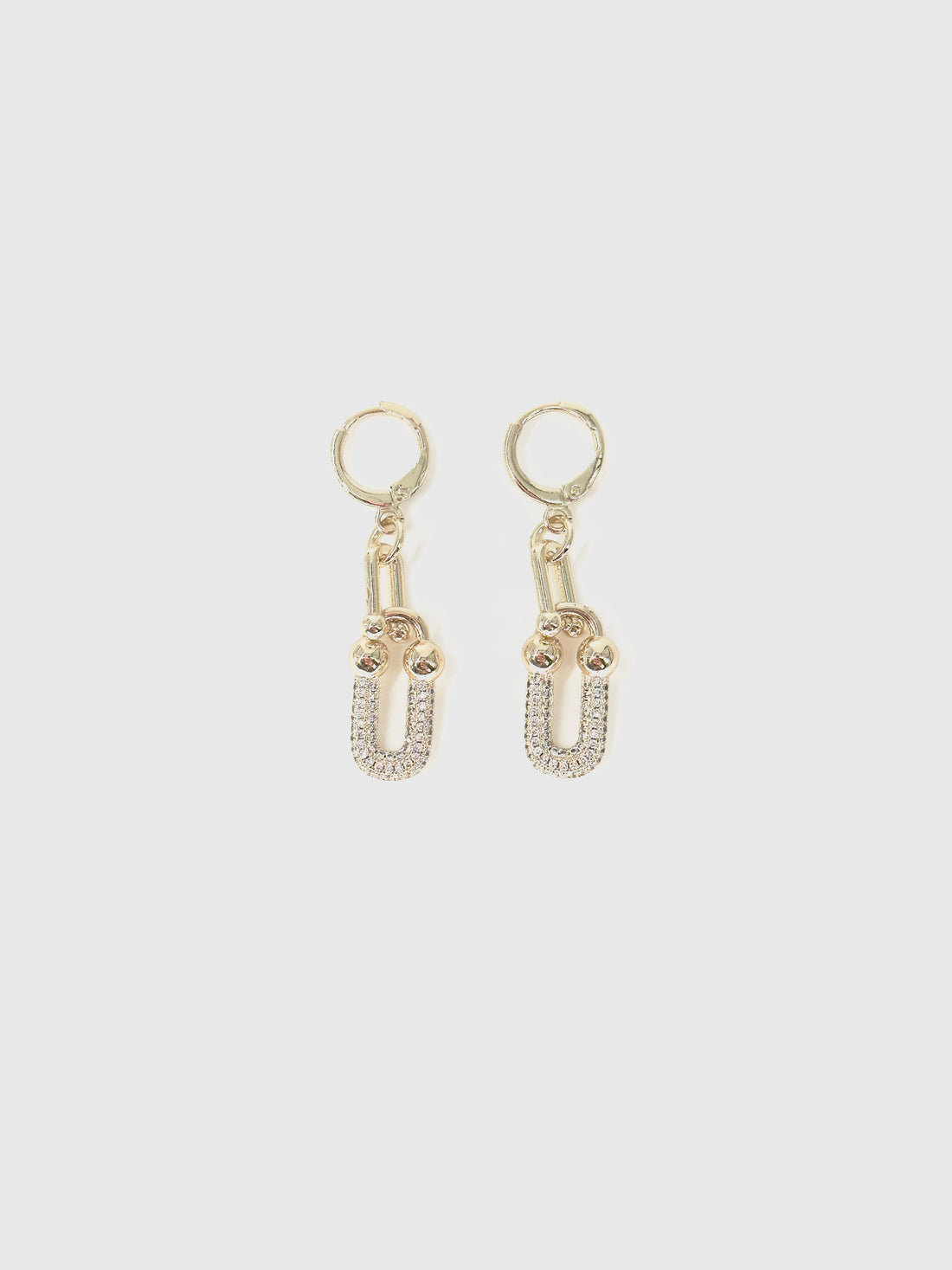 Link Earrings 14k gold plate