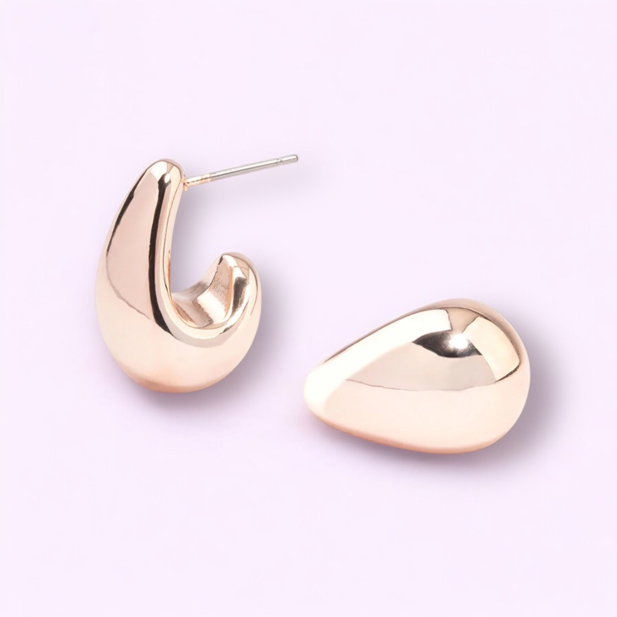 Rose Gold Teardrop chunky earrings