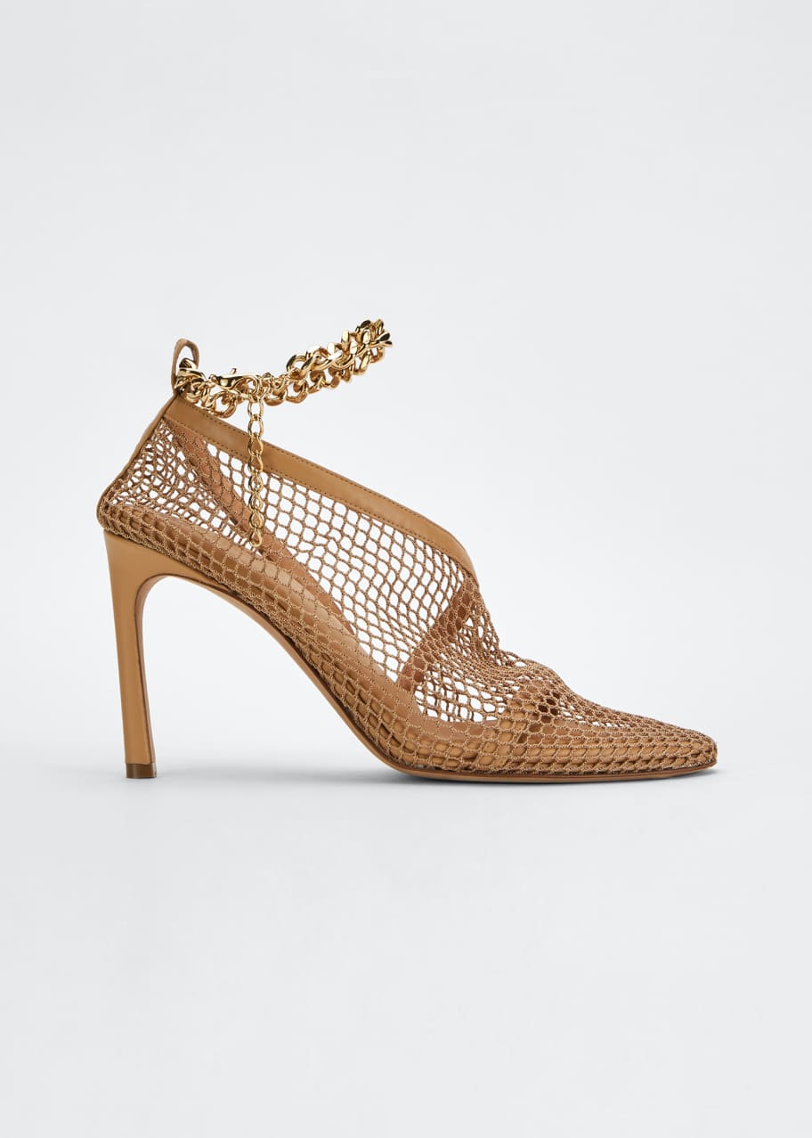 BOTTEGA VENETA - NUDE MESH HEELS